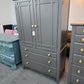 Graphite tall armoire