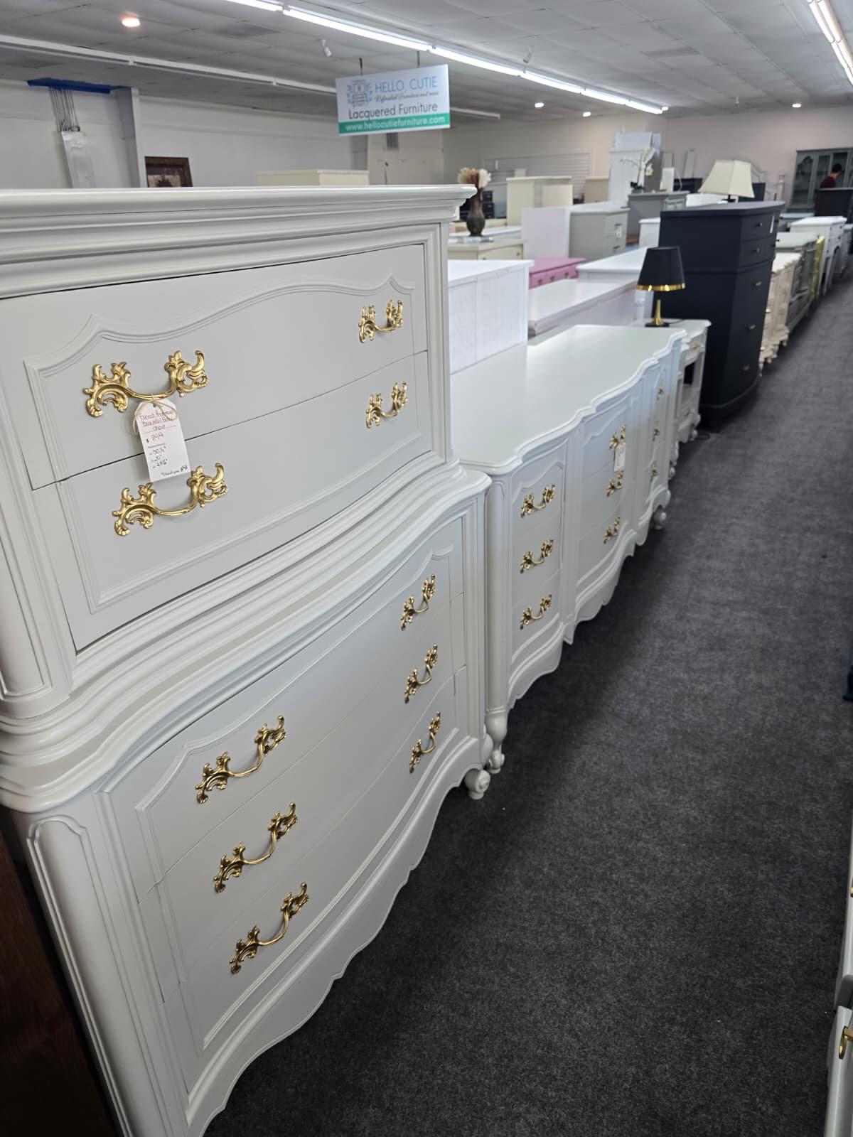 French provincial solid wood chest