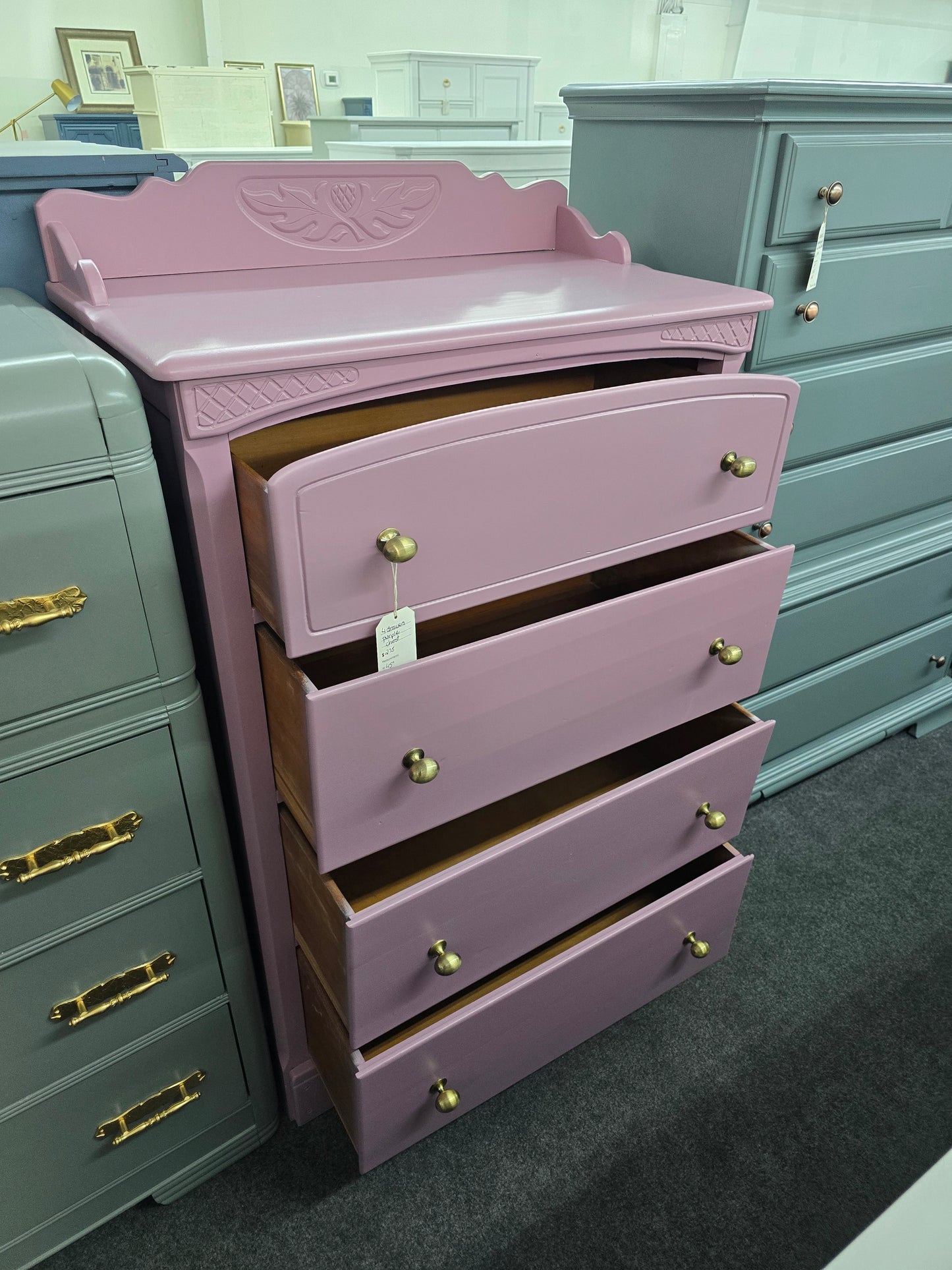 Antique purple chest
