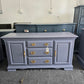 Vintage blue gray cabinet