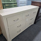 7 drawers beige dresser