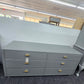 Solid wood green 6 drawers dresser