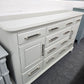 8 drawers 2 doors light gray dresser