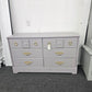 Solid wood purple antique dresser