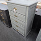 5 drawers green gray chest