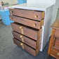 American of Martinsville MCM white/wood chest