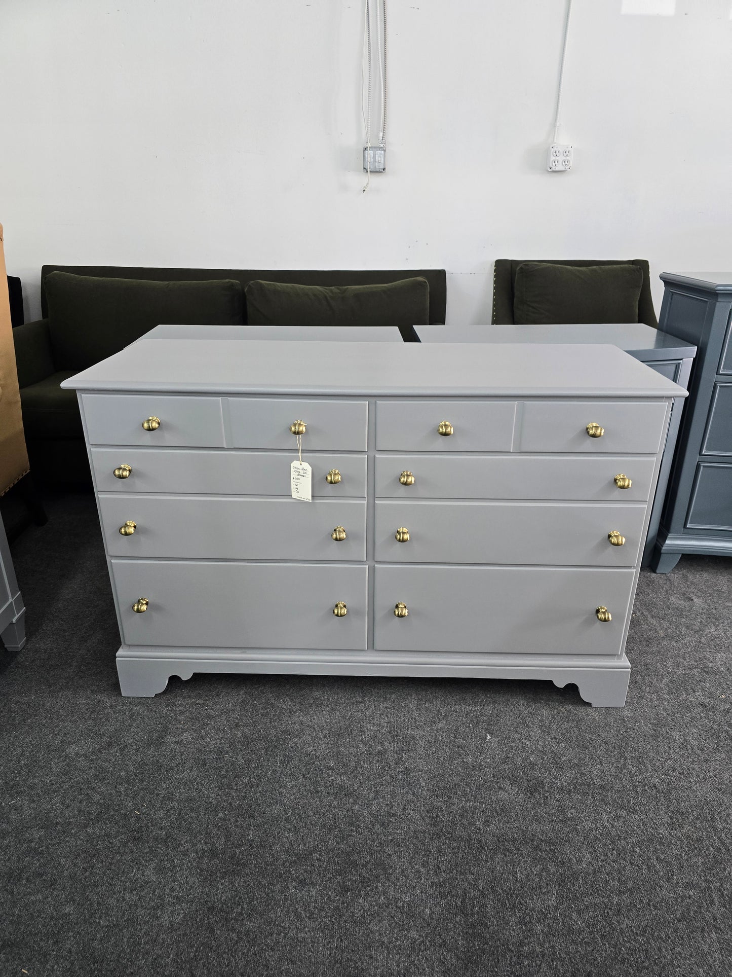 Ethan Allen gray dresser
