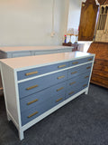 White / blue Lacquered dresser