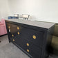 Pulaski black lacquered dresser