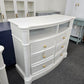 Beautiful off-white bowfront dresser/stand