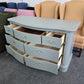 7 drawers green gray dresser