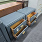 Pair of gray nightstands