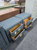 Pair of gray nightstands