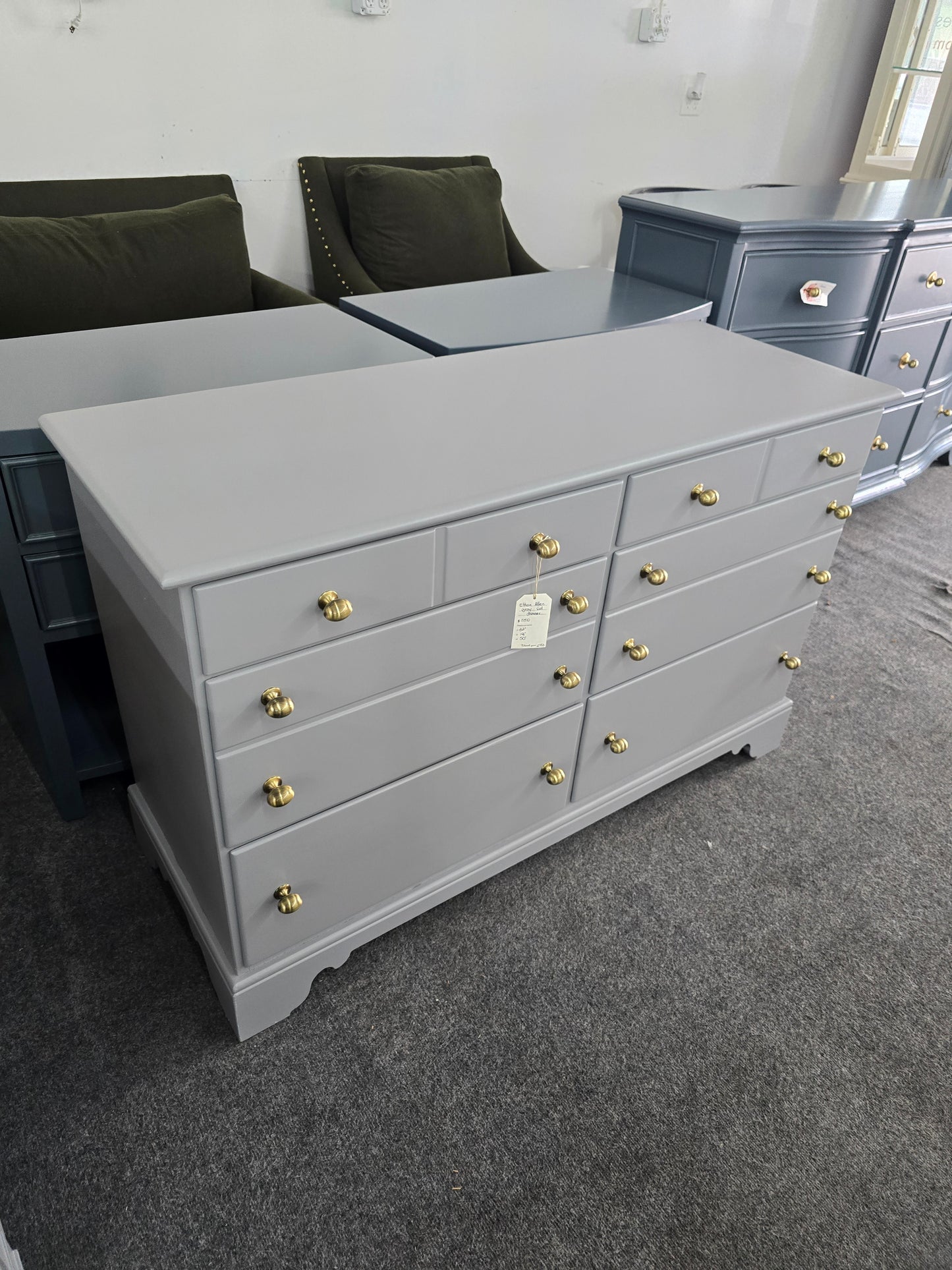 Ethan Allen gray dresser