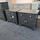 Graphite pair of nightstands