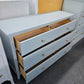 Solid wood 6 drawers blue dresser