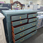 TS Berry green lacquered tall dresser