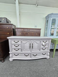 Solid wood purple dresser