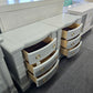 Big gray pair of nightstands