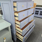 Blue gray tall chest