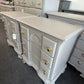 Vintage gray pair of nightstands
