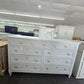 Bassett gray 9 drawers dresser
