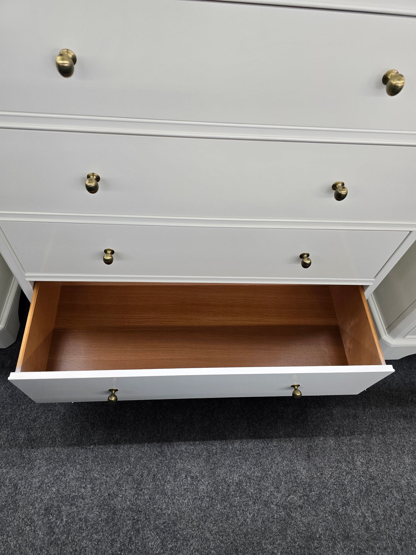 Thomasville alabaster lacquered tall chest