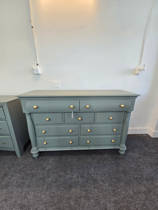 Liberty 9 drawers green dresser