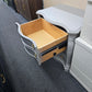 Light gray carved chest / file cabinet