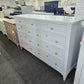Bassett gray 9 drawers dresser