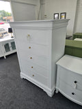 Solid wood Durham white chest