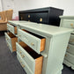 Green vintage pair of nightstands