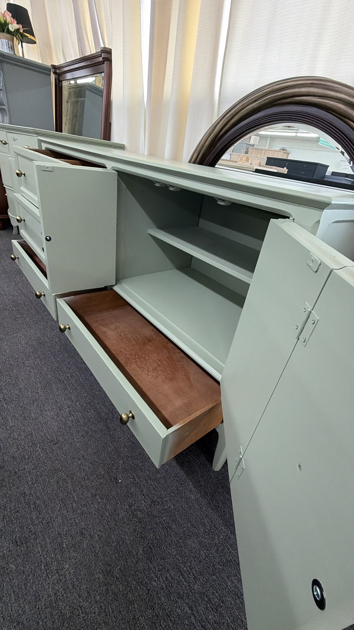 Mid century modern Century green sideboard