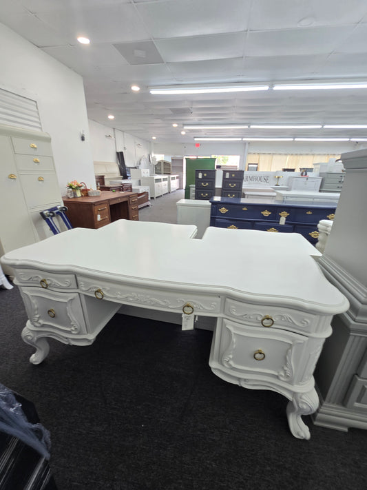 Beautiful alabaster desk carved