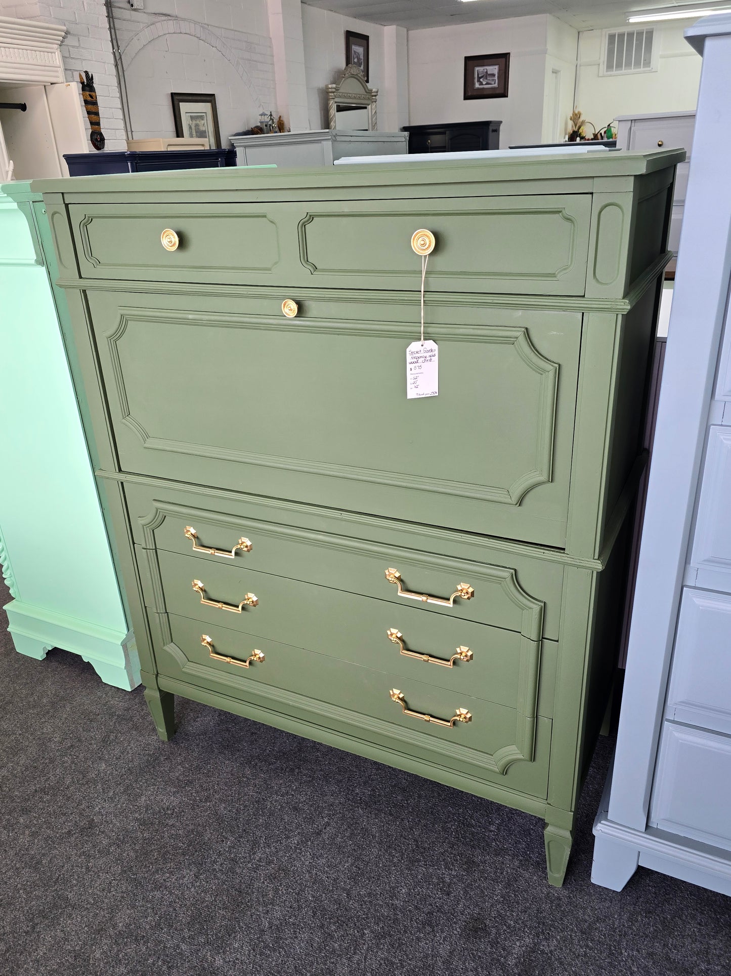 Solid wood Regency secret garden chest