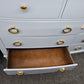 Baby blue Lacquered bowfront dresser