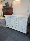 Solid wood white Distressed dresser