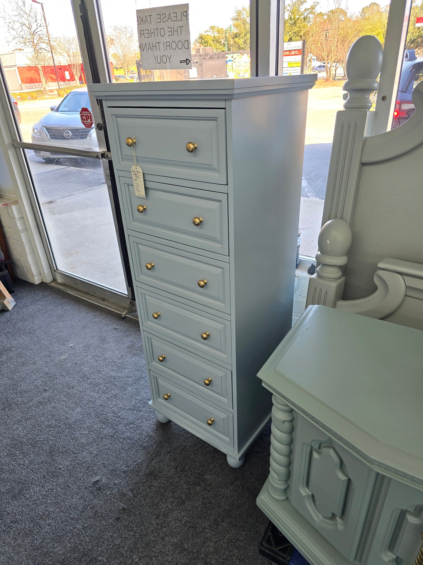 Baby blue lingerie chest