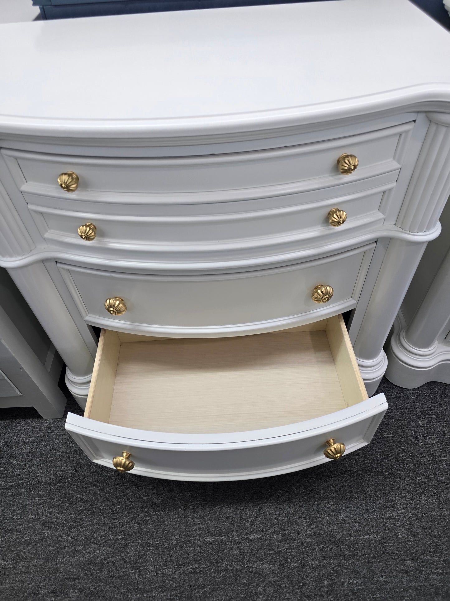 Beautiful pair of off white big nightstands