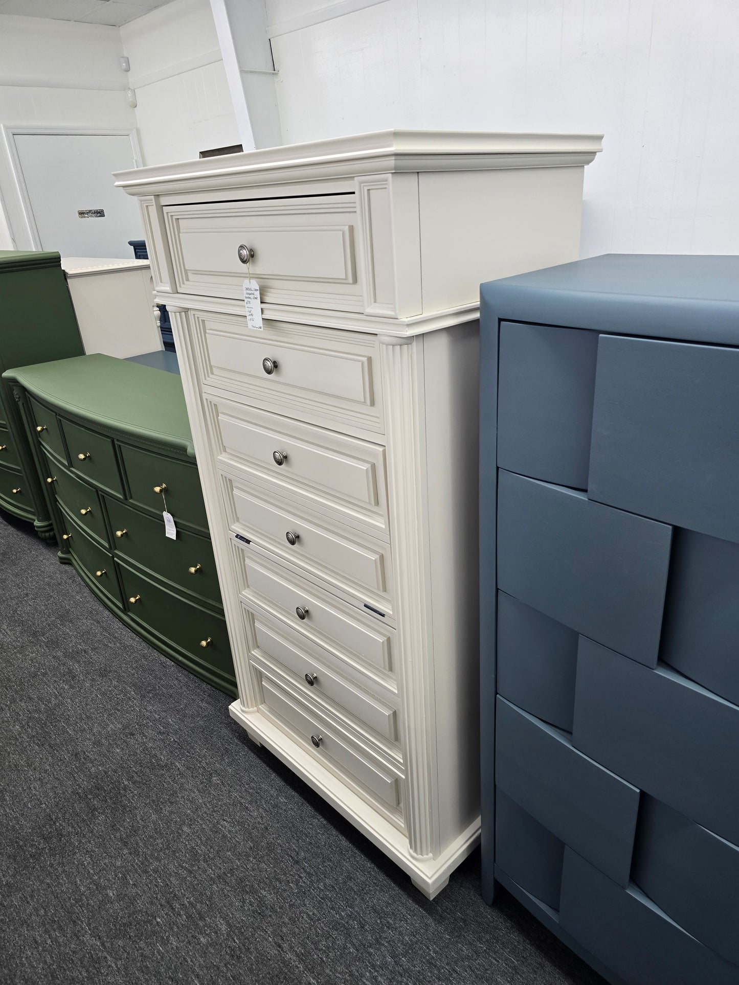Drexel heritage cream lacquered chest/secretary