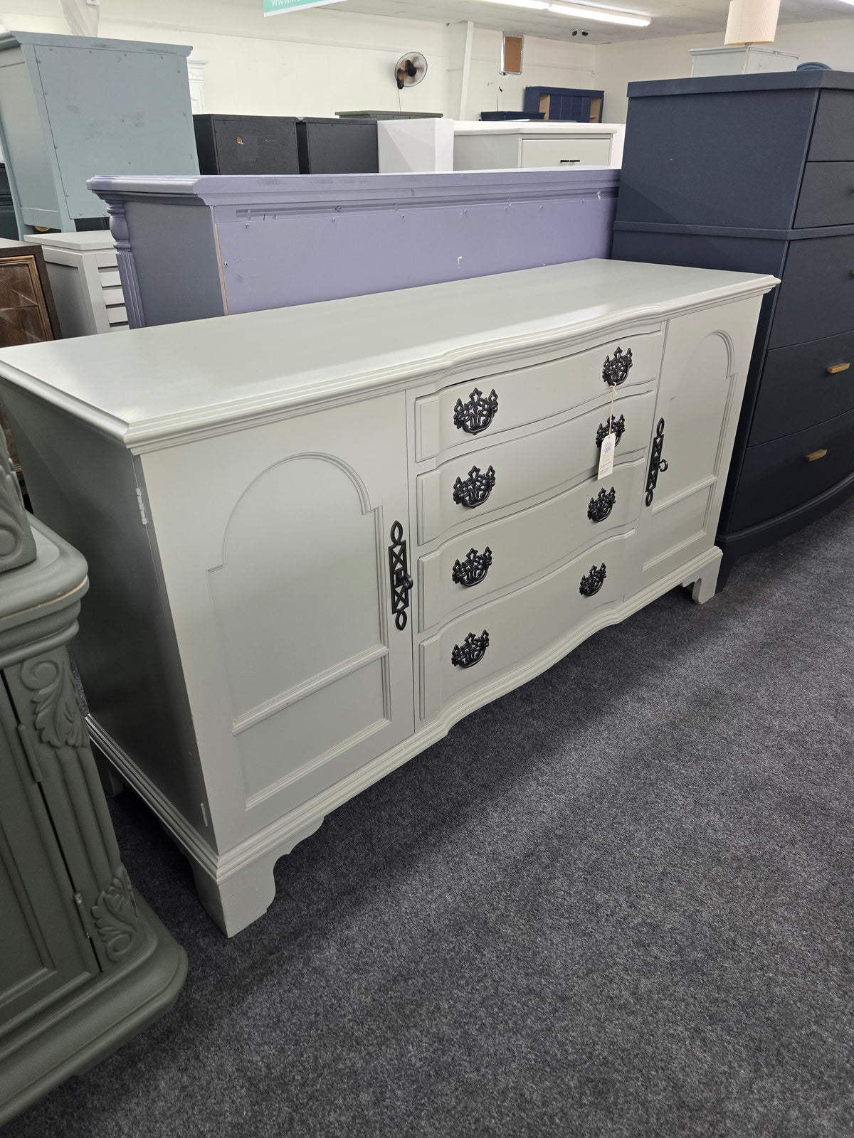 Solid wood gray CENTURY  buffet