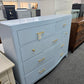 Blue lacquer modern tall dresser