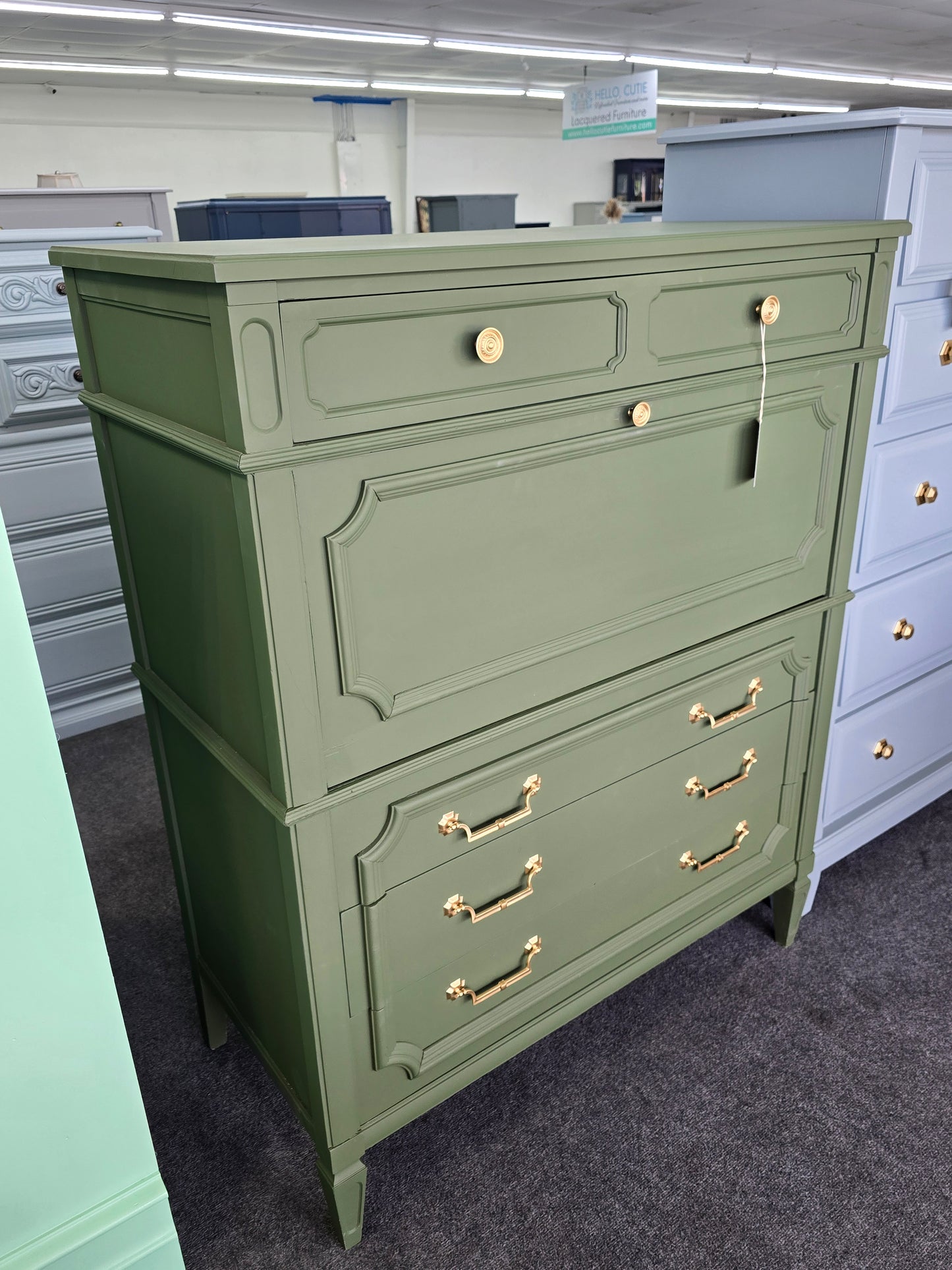 Solid wood Regency secret garden chest