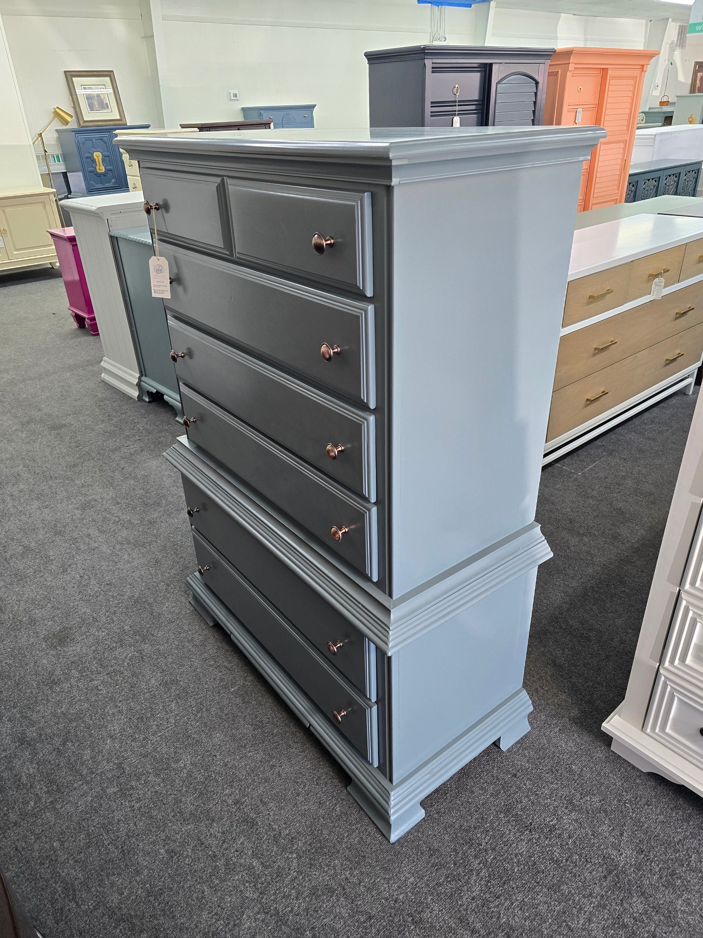 Kincaid solid wood lacquered green chest