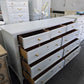 Bassett gray 9 drawers dresser