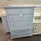 5 big drawers tall blue chest