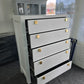 White tall modern chest