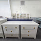 Rustic gray pair of nightstands