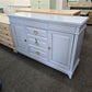 Super cute blue 6 drawers 2 doors dresser
