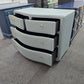 4 drawers teal rattan dresser